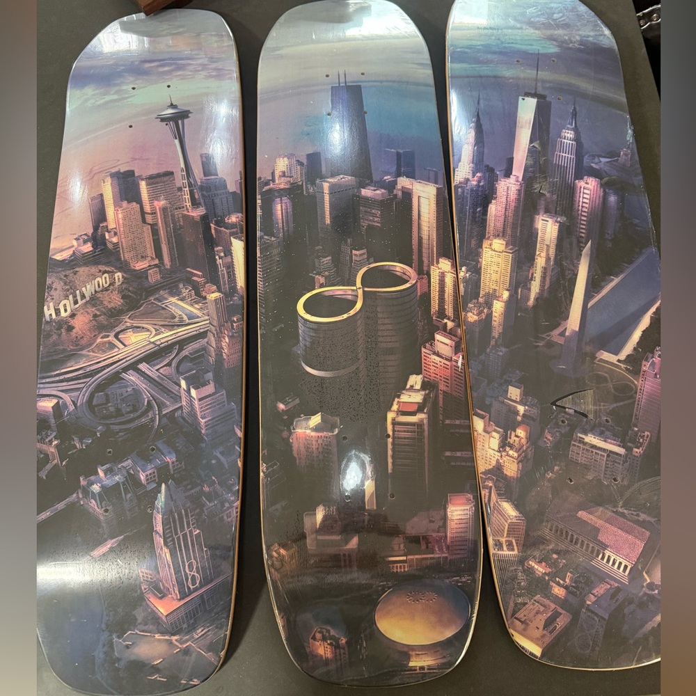 Foo Fighters Sonic Highways Skateboard Deck Trio